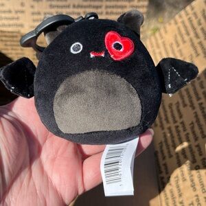 Original Squishmallow Keychain plush Emily the Bat February 2024 NWT clip mini
